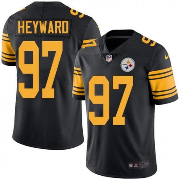 Men Pittsburgh Steelers #97 Cameron Heyward Nike Black Limited Rush NFL Jersey